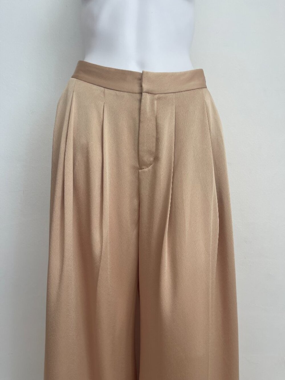 L'AGENCE Satin Champagne Trouser - Picture 3 of 5